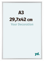 Aurora Aluminium Cadre Photo 29-7x42cm Argent Mat De Face Mesure | yourdeclineoration.com