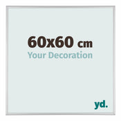 Aurora Aluminium Cadre Photo 60x60cm Argent Mat De Face Mesure | yourdeclineoration.com