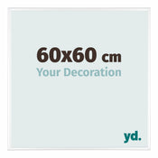 Aurora Aluminium Cadre Photo 60x60cm Blanc Brillant De Face Mesure | yourdeclineoration.com