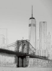 Wizard+Genius New York Art Illustration Black And White Papier Peint Intissé 192x260cm 4 bandes | yourdeclineoration.com