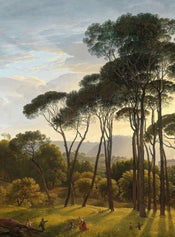 Wizard+Genius Italian Landscape with Umbrella Pines Papier Peint Intissé 192x260cm 4 bandes | yourdeclineoration.com