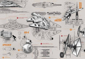 Komar Star Wars Blueprints Papier Peint 368x254cm | yourdeclineoration.com