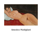 Affiche Art Amedeo Modigliani Liegender Frauenakt auf weißem Kissen 50x40cm AMO 2002 PGM | yourdeclineoration.com