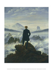Affiche Art Caspar David Friedrich Der Wanderer im Nebelmeer 30x40cm CDF 100 PGM | yourdeclineoration.com