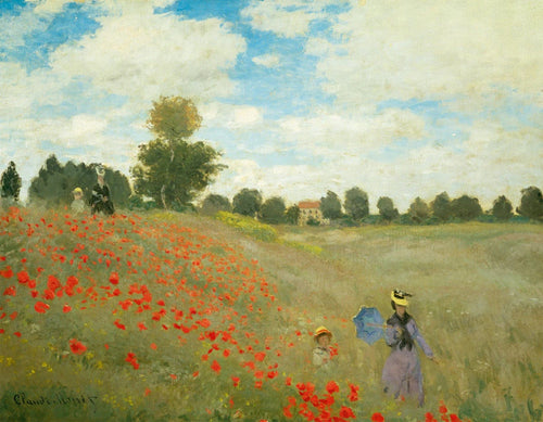 Affiche Art Claude Monet Mohnfeld bei Argenteuil 90x70cm CM 15 PGM | yourdeclineoration.com