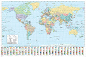 Affiche Poster Harper Collins World Map 21 French 91 5x61cm Abystyle GBYDCO556 | yourdeclineoration.com