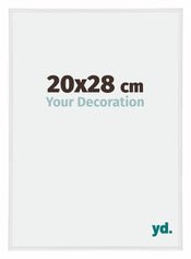 Annecy Plastique Cadre Photo 20x28cm Blanc Brillant De Face Mesure | yourdeclineoration.com