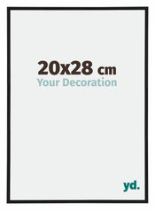Annecy Plastique Cadre Photo 20x28cm Noir Mat De Face Mesure | yourdeclineoration.com