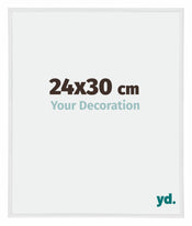 Annecy Plastique Cadre Photo 24x30cm Blanc Brillant De Face Mesure | yourdeclineoration.com