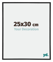 Annecy Plastique Cadre Photo 25x30cm Noir Mat De Face Mesure | yourdeclineoration.com