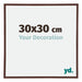 Annecy Plastique Cadre Photo 30x30cm Brun De Face Mesure | yourdeclineoration.com