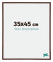 Annecy Plastique Cadre Photo 35x45cm Brun De Face Mesure | yourdeclineoration.com