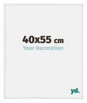 Annecy Plastique Cadre Photo 40x55cm Blanc Brillant De Face Mesure | yourdeclineoration.com