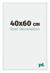 Annecy Plastique Cadre Photo 40x60cm Blanc Brillant De Face Mesure | yourdeclineoration.com