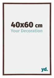 Annecy Plastique Cadre Photo 40x60cm Brun De Face Mesure | yourdeclineoration.com