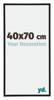 Annecy Plastique Cadre Photo 40x70cm Noir Mat De Face Mesure | yourdeclineoration.com