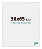 Annecy Plastique Cadre Photo 50x65cm Blanc Brillant De Face Mesure | yourdeclineoration.com