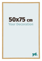 Annecy Plastique Cadre Photo 50x75cm Hêtre Clair De Face Mesure | yourdeclineoration.com