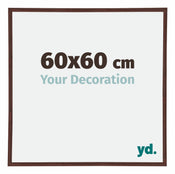 Annecy Plastique Cadre Photo 60x60cm Brun De Face Mesure | yourdeclineoration.com