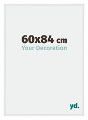 Annecy Plastique Cadre Photo 60x84cm Blanc Brillant De Face Mesure | yourdeclineoration.com