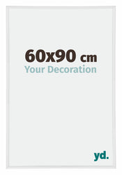 Annecy Plastique Cadre Photo 60x90cm Blanc Brillant De Face Mesure | yourdeclineoration.com