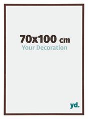 Annecy Plastique Cadre Photo 70x100cm Brun De Face Mesure | yourdeclineoration.com