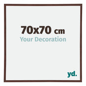 Annecy Plastique Cadre Photo 70x70cm Brun De Face Mesure | yourdeclineoration.com