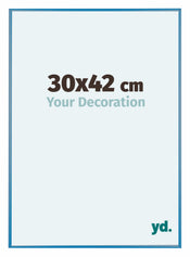 Austin Aluminium Cadre Photo 30x42cm Acier Blue De Face Mesure | yourdeclineoration.com