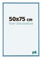 Austin Aluminium Cadre Photo 50x75cm Blue Acier De Face Mesure | yourdeclineoration.com