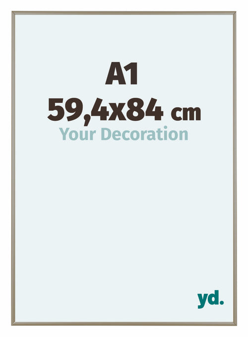 Austin Aluminium Cadre Photo 59 4x84cm A1 Champagne De Face Mesure | yourdeclineoration.com