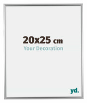 Bordeaux Plastique Cadre Photo 20x25cm Argent De face Mesure | yourdeclineoration.com