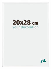 Bordeaux Plastique Cadre Photo 20x28cm Blanc Brillant De face Mesure | yourdeclineoration.com