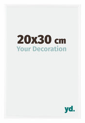 Bordeaux Plastique Cadre Photo 20x30cm Blanc Brillant De face Mesure | yourdeclineoration.com