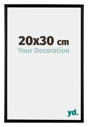 Bordeaux Plastique Cadre Photo 20x30cm Noir Mat De face Mesure | yourdeclineoration.com