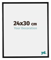 Bordeaux Plastique Cadre Photo 24x30cm Noir Mat De face Mesure | yourdeclineoration.com