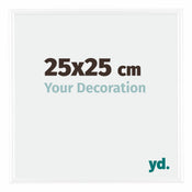 Bordeaux Plastique Cadre Photo 25x25cm Blanc Brillant De face Mesure | yourdeclineoration.com