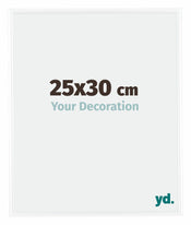 Bordeaux Plastique Cadre Photo 25x30cm Blanc Brillant De face Mesure | yourdeclineoration.com