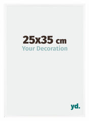 Bordeaux Plastique Cadre Photo 25x35cm Blanc Brillant De face Mesure | yourdeclineoration.com