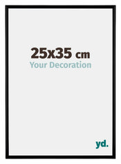 Bordeaux Plastique Cadre Photo 25x35cm Noir Mat De face Mesure | yourdeclineoration.com
