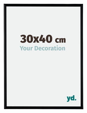 Bordeaux Plastique Cadre Photo 30x40cm Noir Mat De face Mesure | yourdeclineoration.com