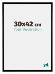 Bordeaux Plastique Cadre Photo 30x42cm Noir Mat De face Mesure | yourdeclineoration.com