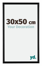 Bordeaux Plastique Cadre Photo 30x50cm Noir Mat De face Mesure | yourdeclineoration.com