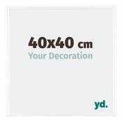 Bordeaux Plastique Cadre Photo 40x40cm Blanc Brillant De face Mesure | yourdeclineoration.com