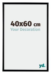 Bordeaux Plastique Cadre Photo 40x60cm Noir Mat De face Mesure | yourdeclineoration.com