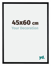 Bordeaux Plastique Cadre Photo 45x60cm Noir Mat De face Mesure | yourdeclineoration.com