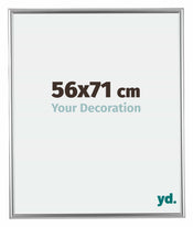 Bordeaux Plastique Cadre Photo 56x71cm Argent De face Mesure | yourdeclineoration.com