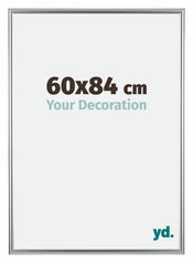 Bordeaux Plastique Cadre Photo 60x84cm Argent De face Mesure | yourdeclineoration.com