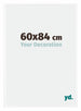 Bordeaux Plastique Cadre Photo 60x84cm Blanc Brillant De face Mesure | yourdeclineoration.com