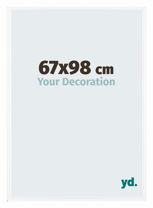 Bordeaux Plastique Cadre Photo 67x98cm Blanc Brillant De Face Mesure | yourdeclineoration.com