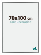 Bordeaux Plastique Cadre Photo 70x100cm Argent De face Mesure | yourdeclineoration.com